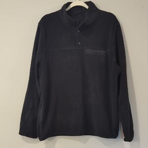 32 Degrees Black Fleece T Snap Top size Large